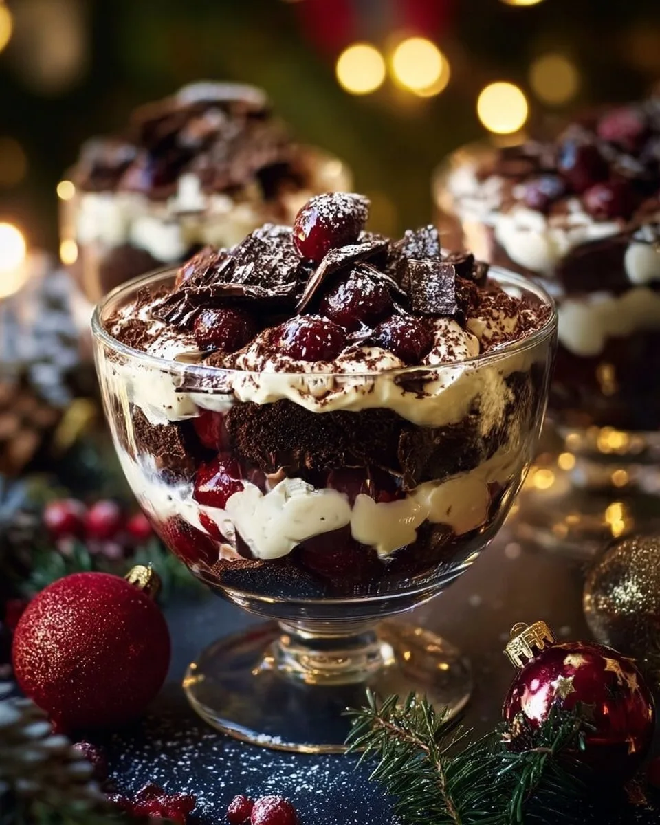 Black Forest Trifle for Christmas
