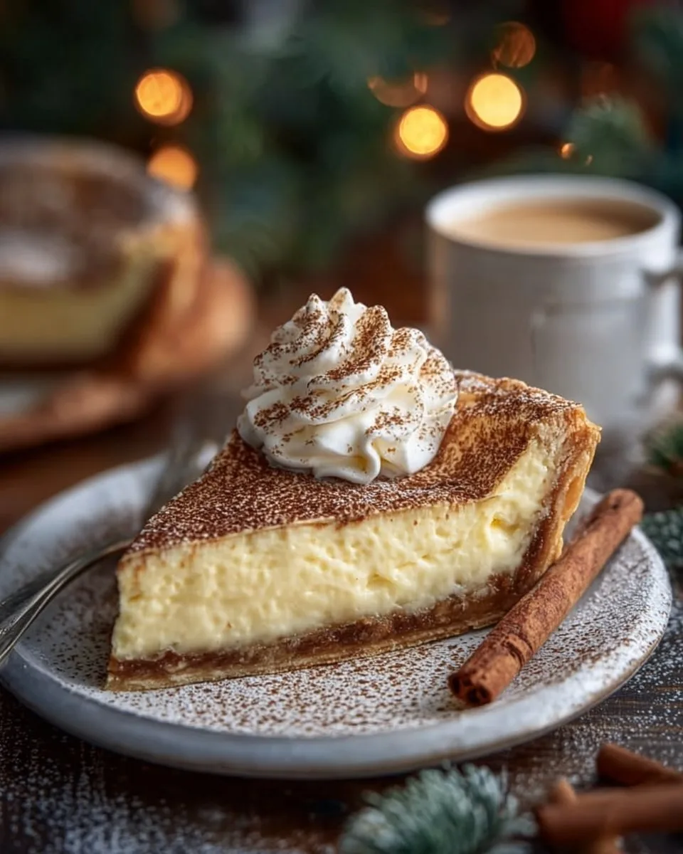Christmas Eve Cinnamon-Vanilla Custard Pie