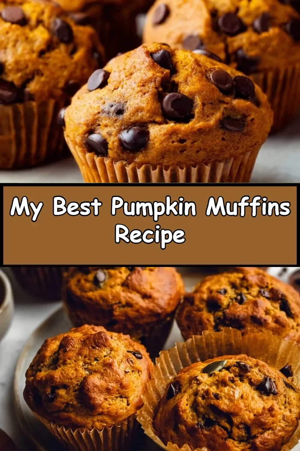 Delicious homemade pumpkin muffins on a rustic table