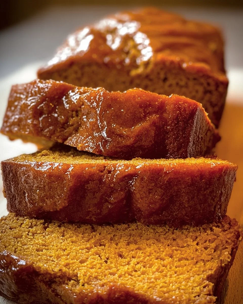 Loaf of perfect pumpkin bread with spices and nuts, ready to be served