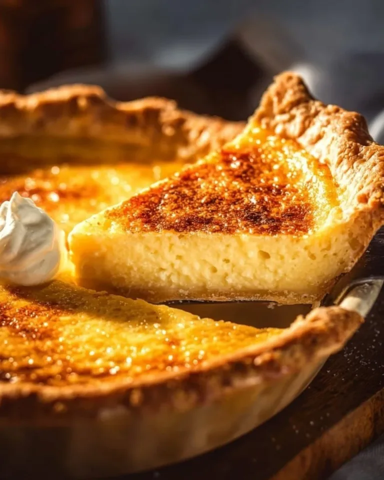 Pioneer Woman Egg Custard Pie served on a plate with a slice missing