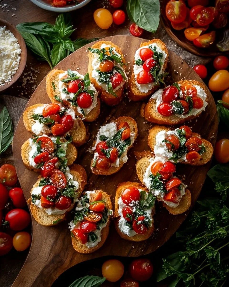 Roasted pear, cranberry, and brie flatbread garnished with fresh herbs