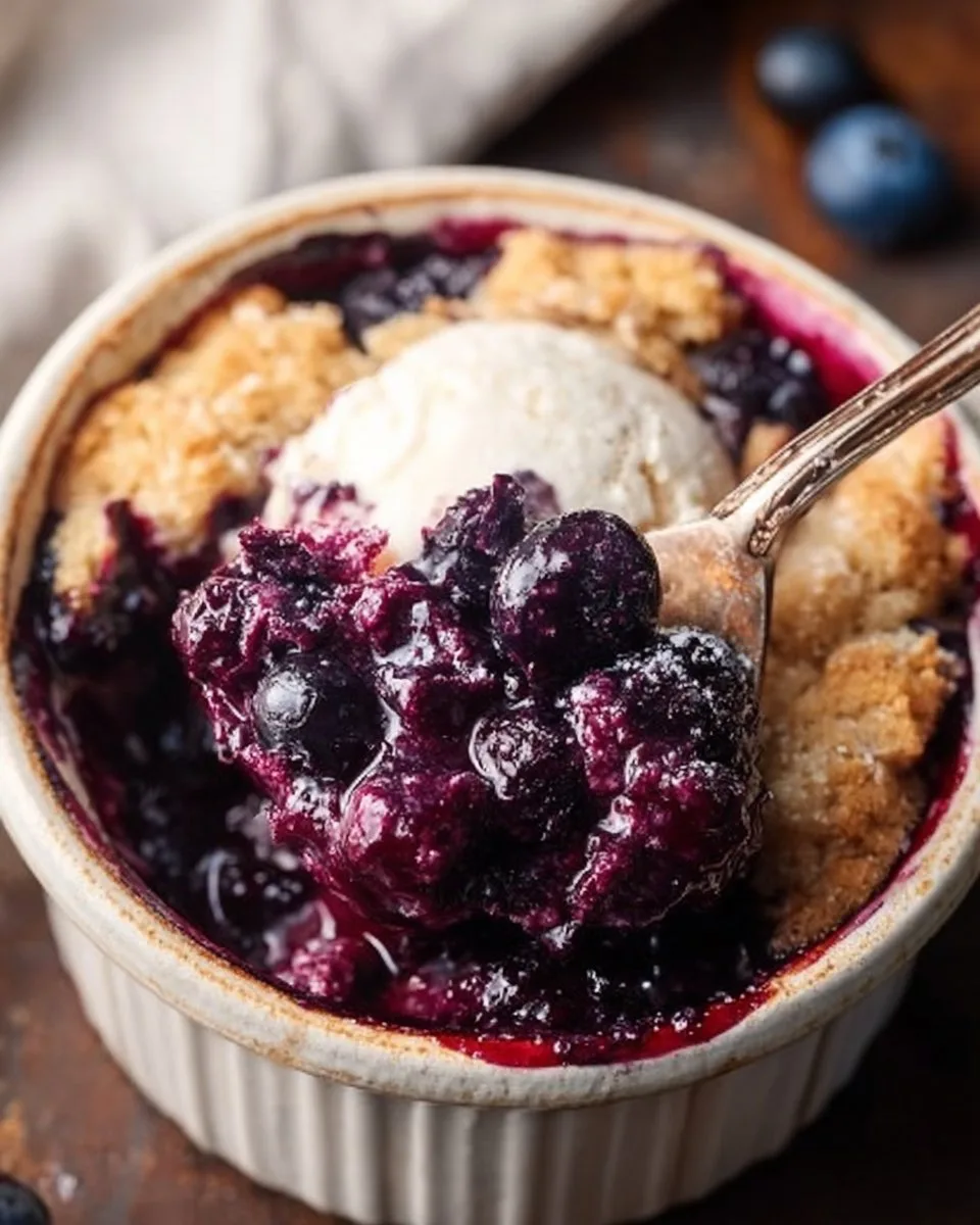 Single-Serve Blueberry Cobbler blueberry cobbler Single-Serve Blueberry Cobbler