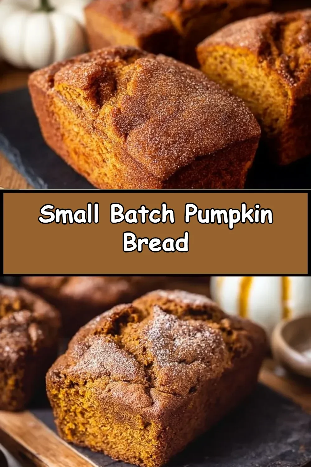 Delicious small batch pumpkin bread fresh out of the oven
