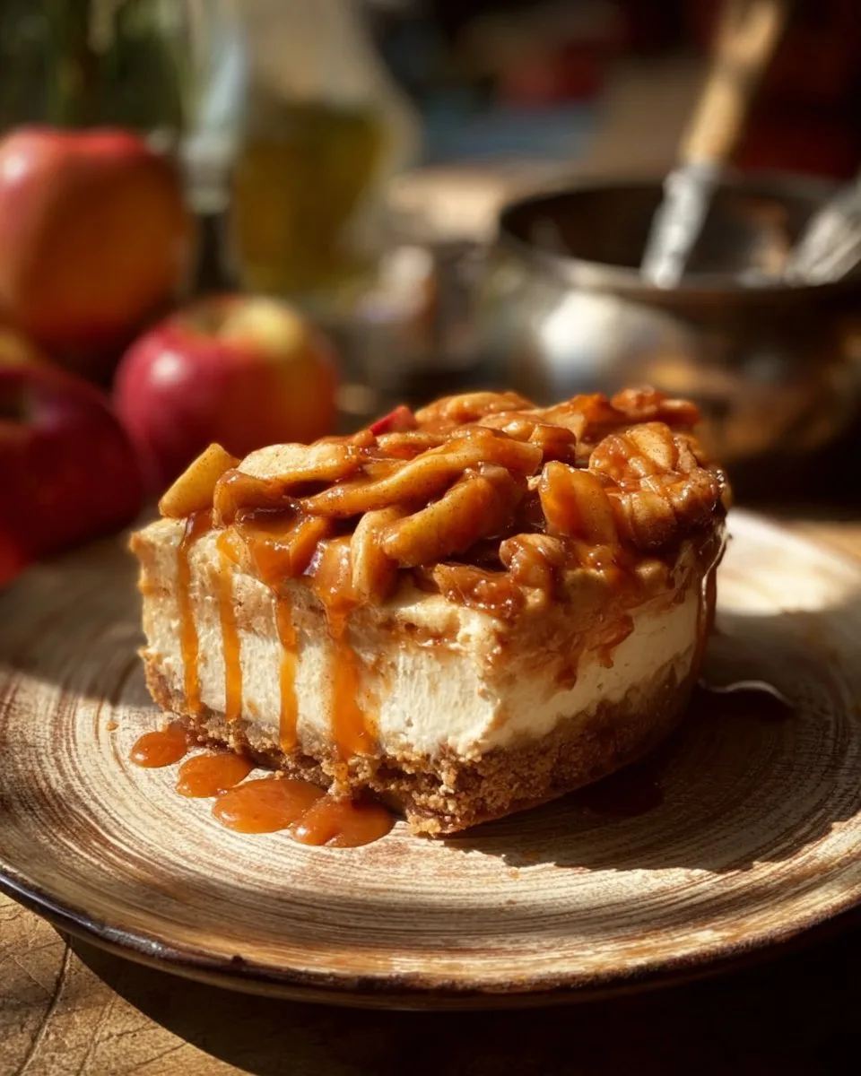 Salted Caramel Apple Pie Cheesecake