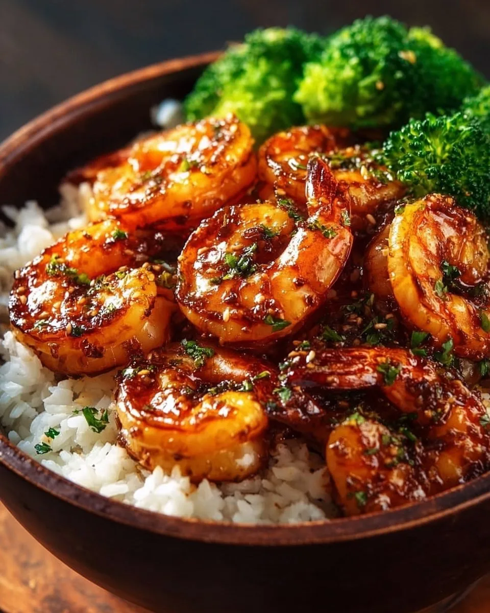 Honey Garlic Shrimp Bowls