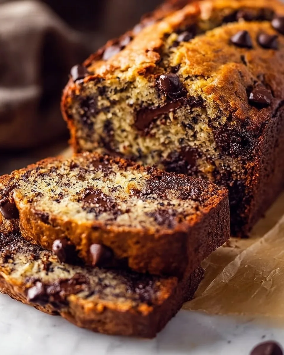 Super Moist Chocolate Chip Banana Bread chocolate chip banana bread Super Moist Chocolate Chip Banana Bread