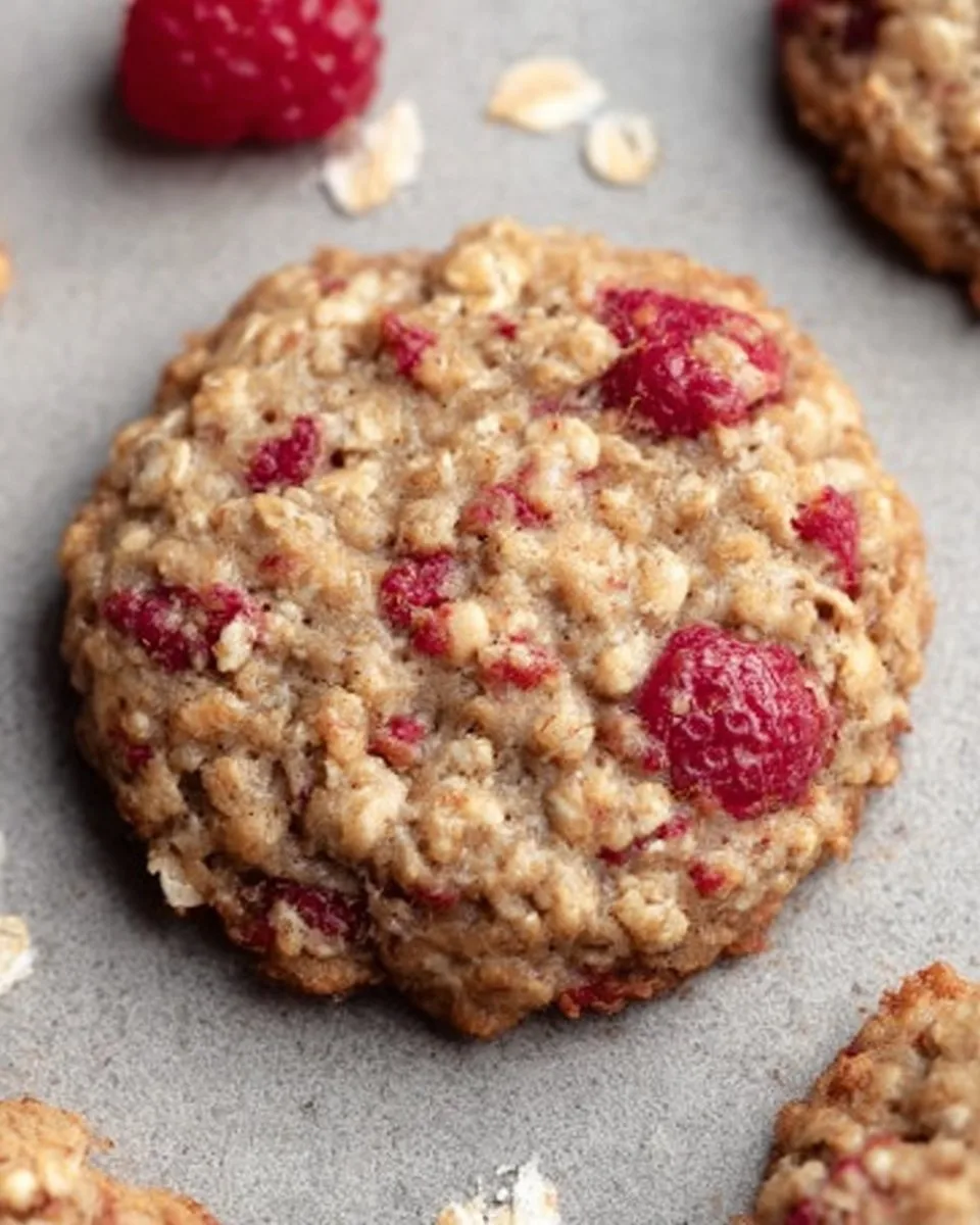 Healthy Raspberry Oatmeal Cookies