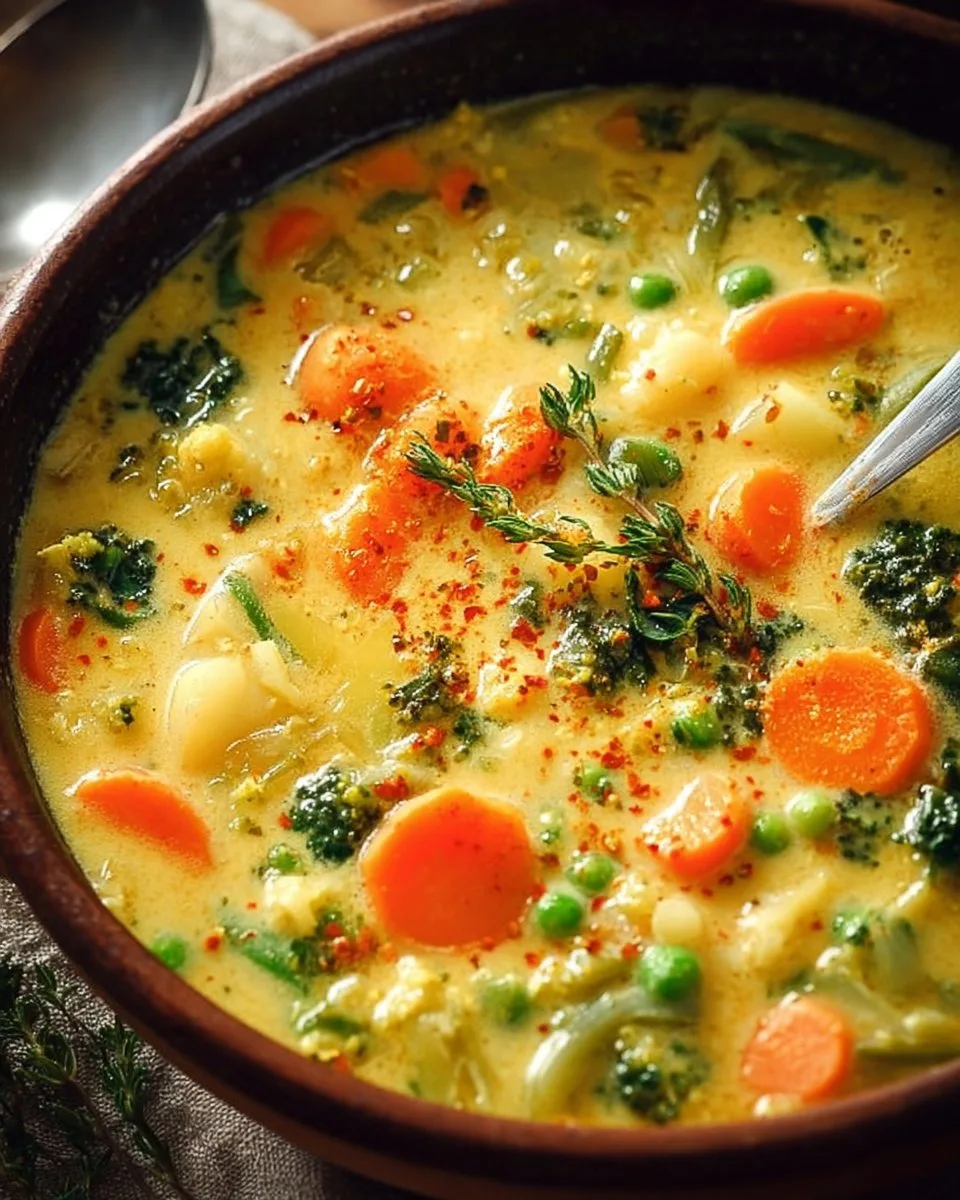 Comforting One-Pot Creamy Vegetable Soup