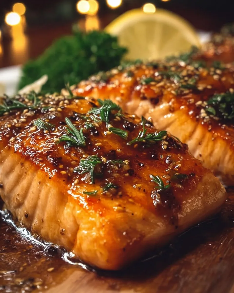 Maple Dijon Glazed Baked Salmon