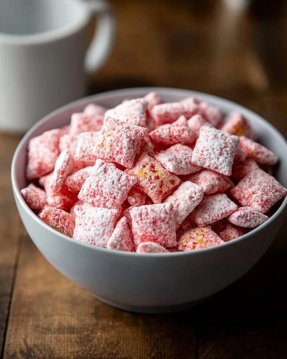 Quick Strawberry Shortcake Puppy Chow