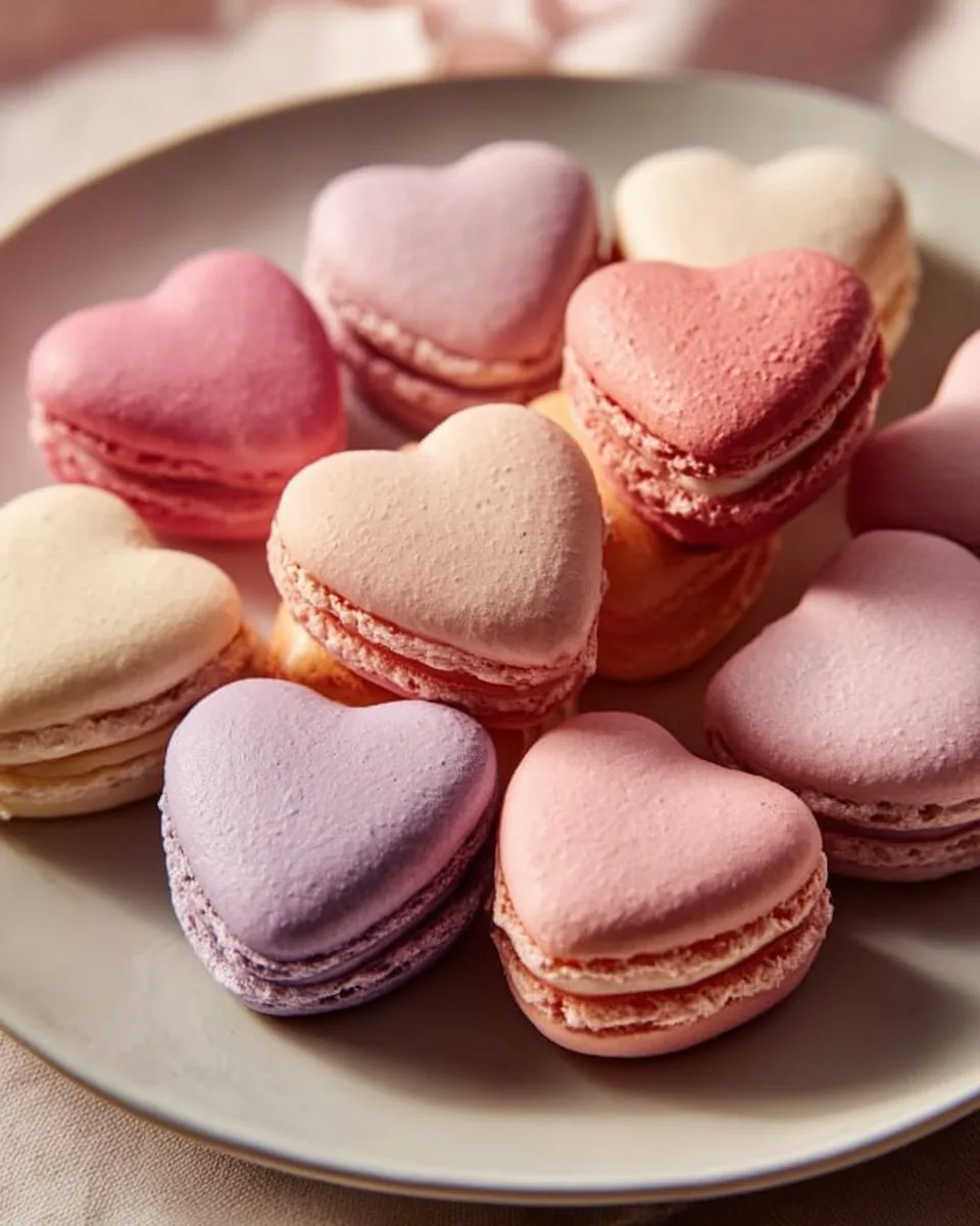 Heart-Shaped Macarons macarons Heart-Shaped Macarons
