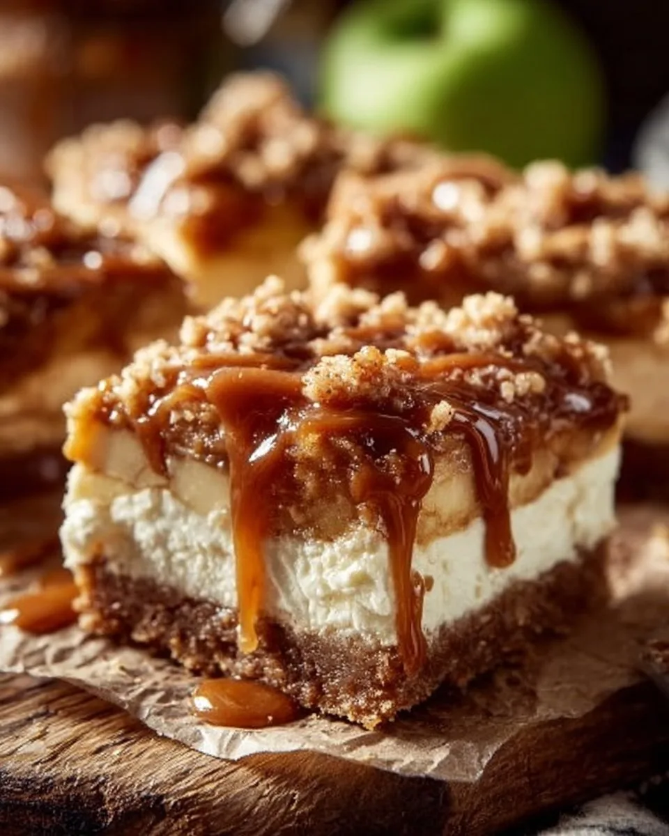 Caramel Apple Cheesecake Bars