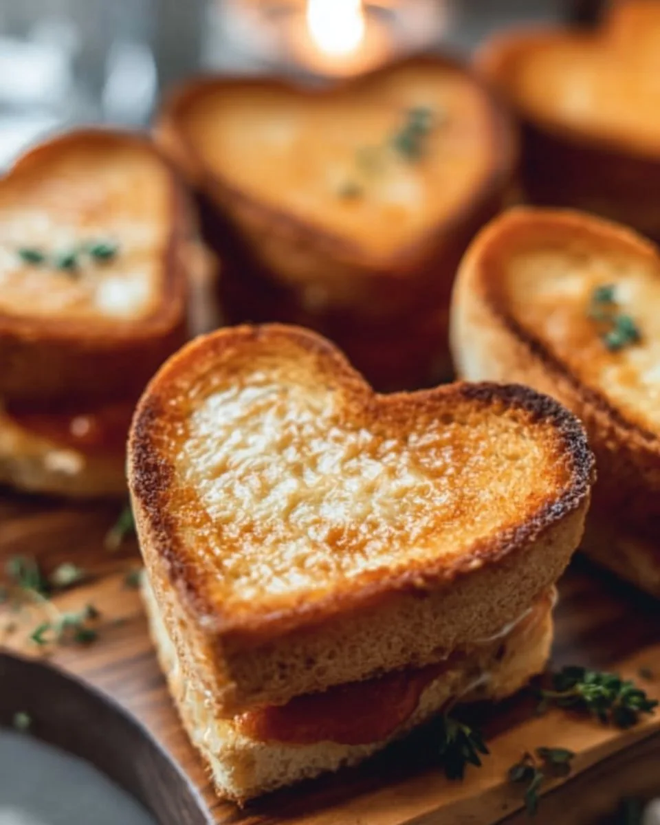 Mini Grilled Cheese Hearts