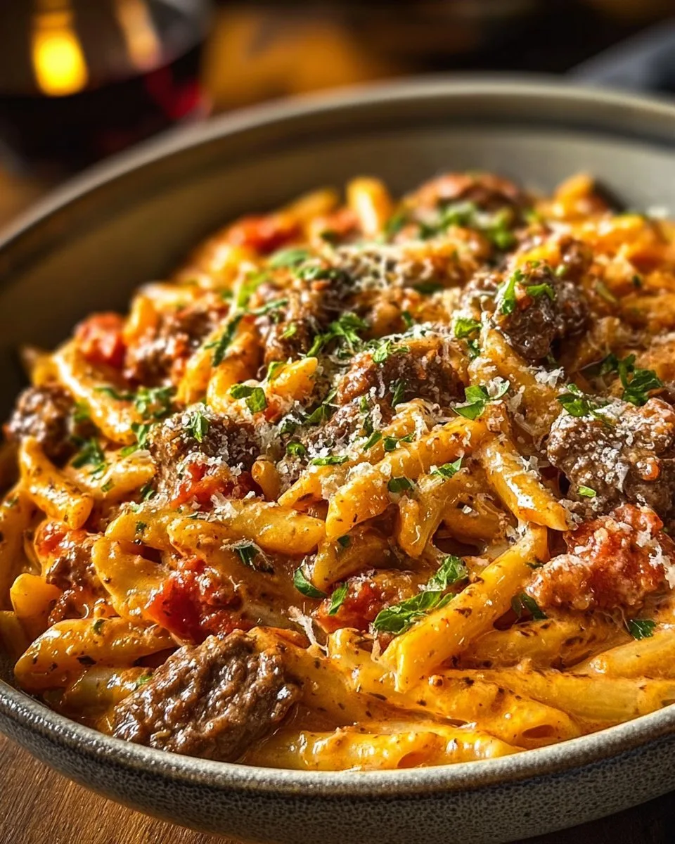 Creamy Beef Pasta beef pasta Creamy Beef Pasta