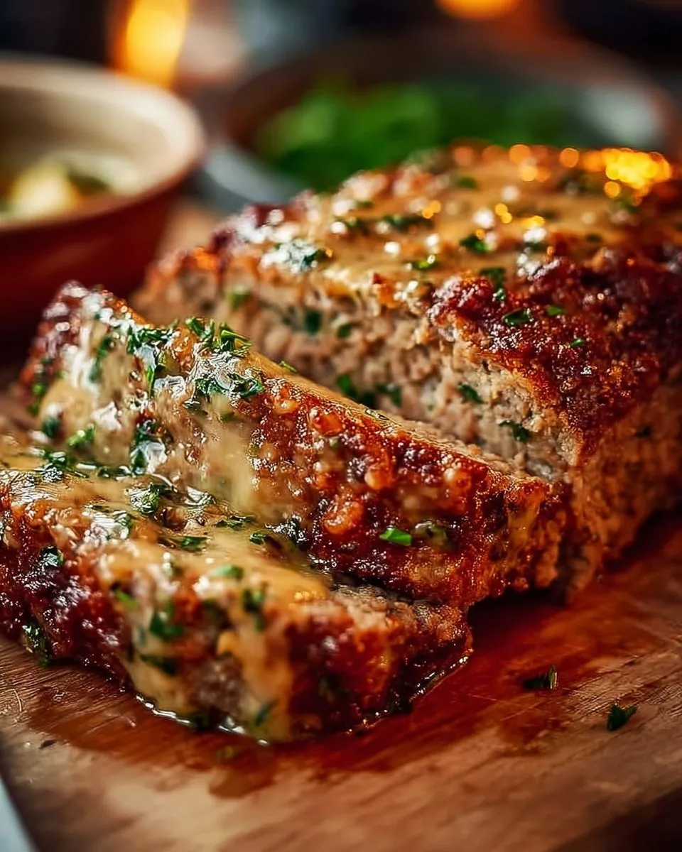 Garlic Parmesan Chicken Meatloaf