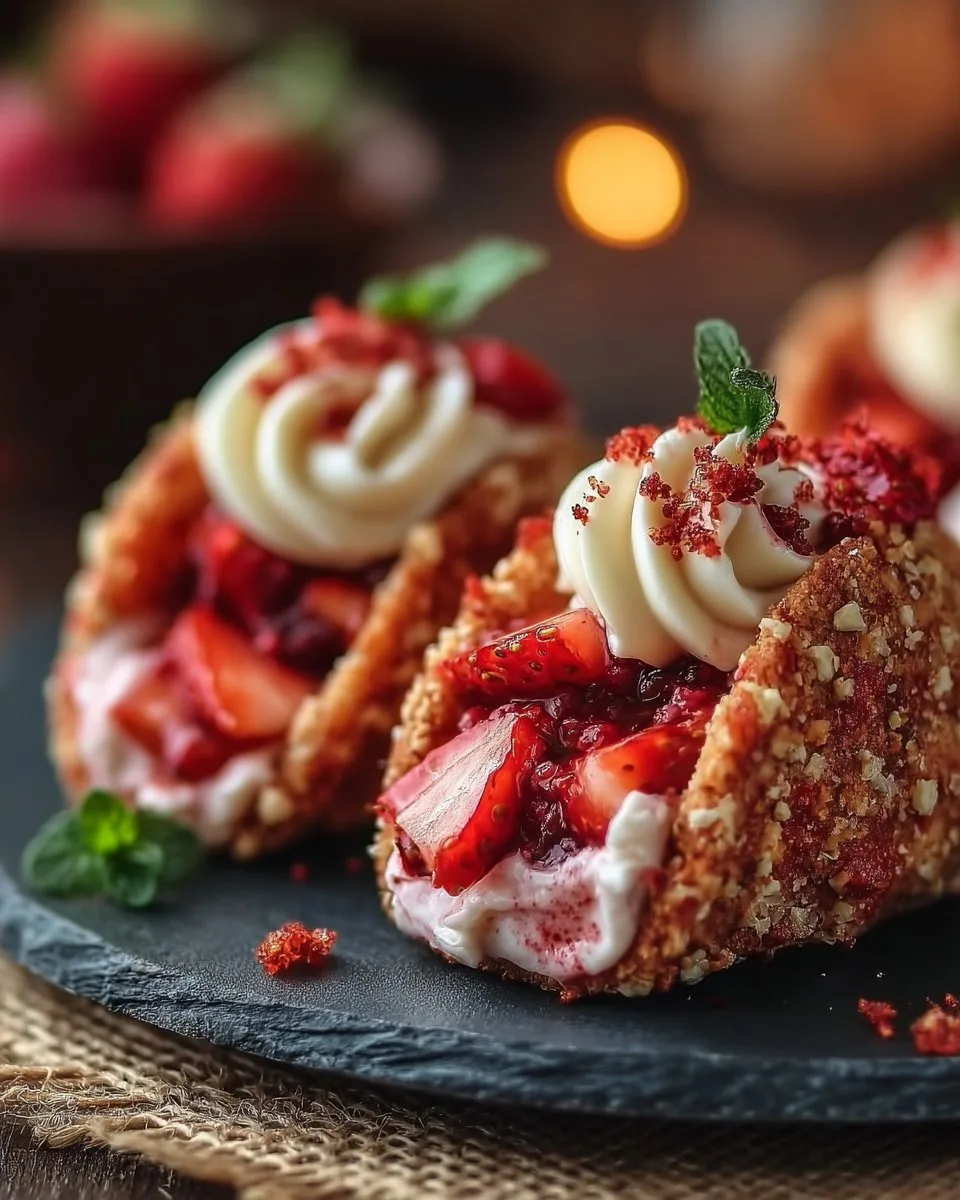 Strawberry Cookie Boats