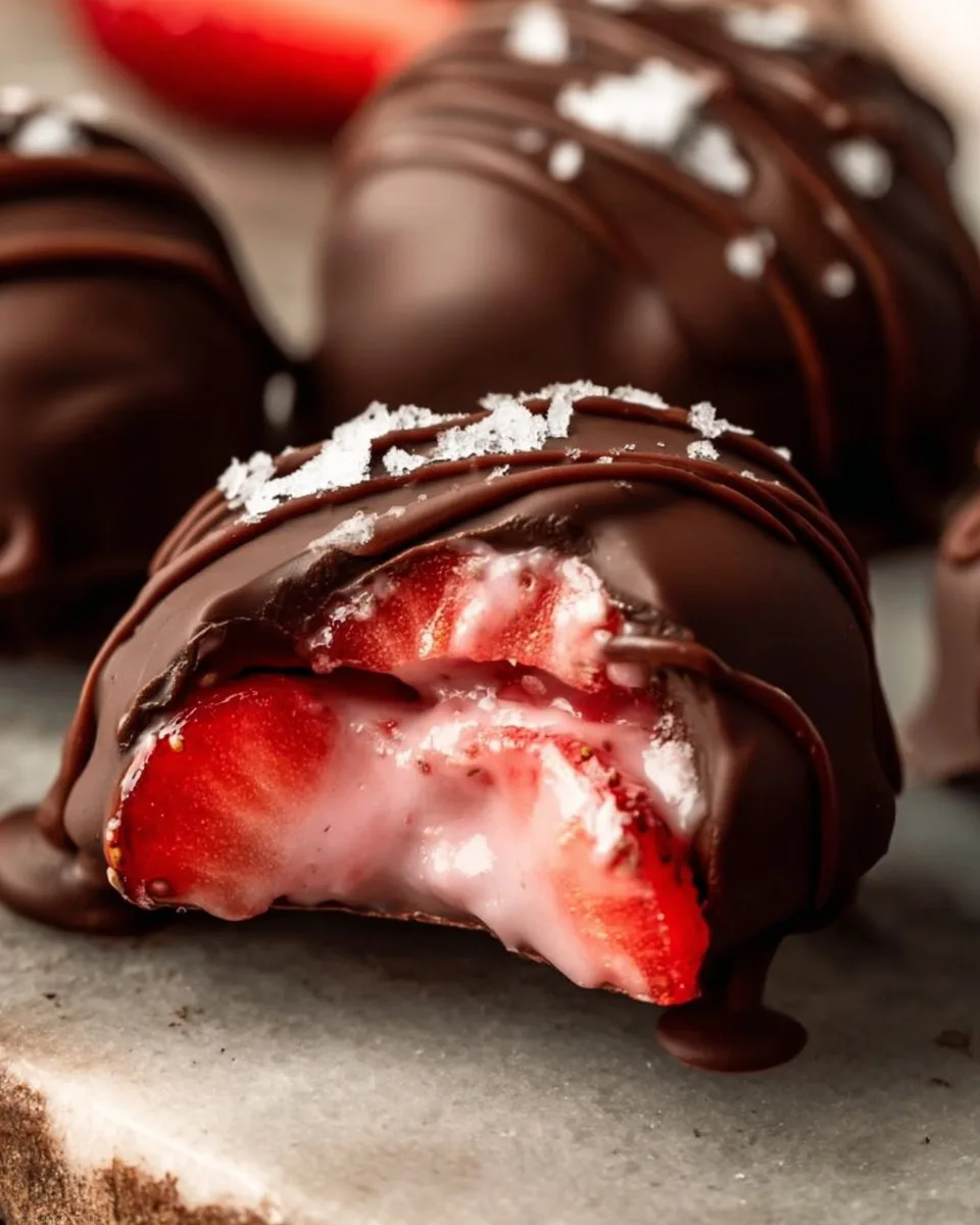 Chocolate Covered Strawberry Yogurt Bites