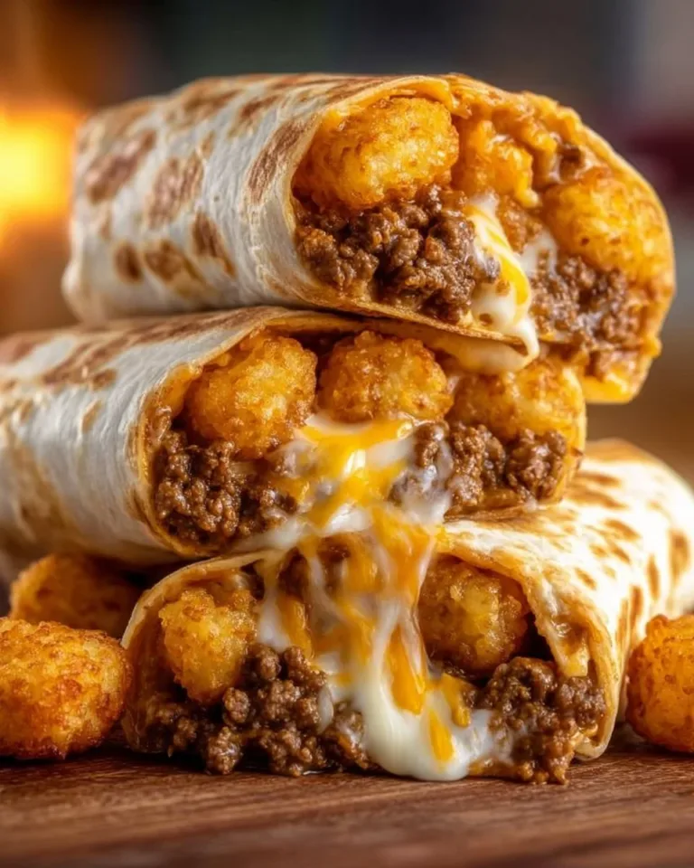 Delicious easy cheesy potato burritos on a plate with colorful toppings