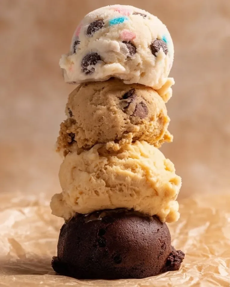 Delicious edible chocolate chip cookie dough in a bowl ready to enjoy