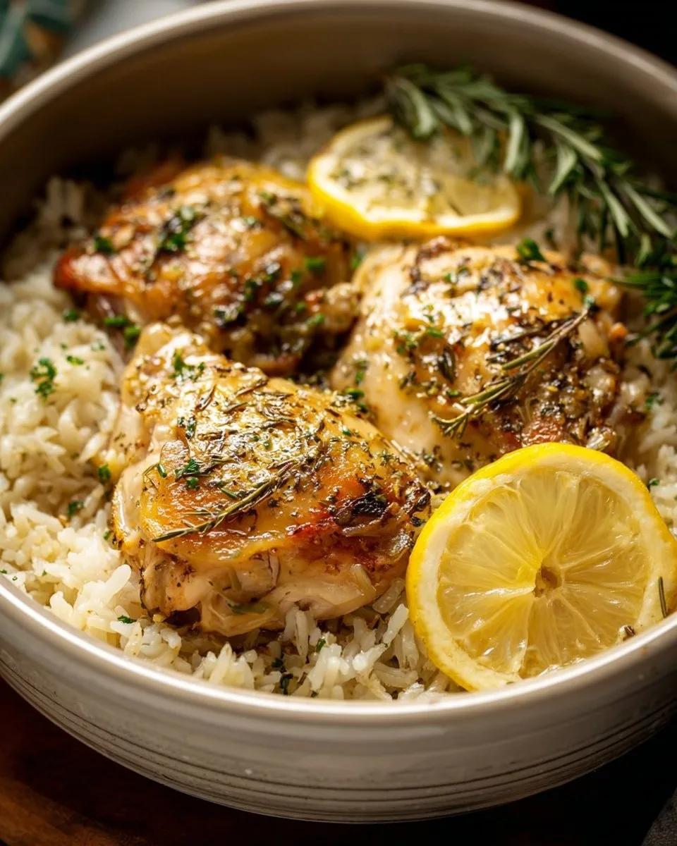 Slow Cooker Lemon Herb Chicken with Fluffy Rice lemon herb chicken Slow Cooker Lemon Herb Chicken with Fluffy Rice
