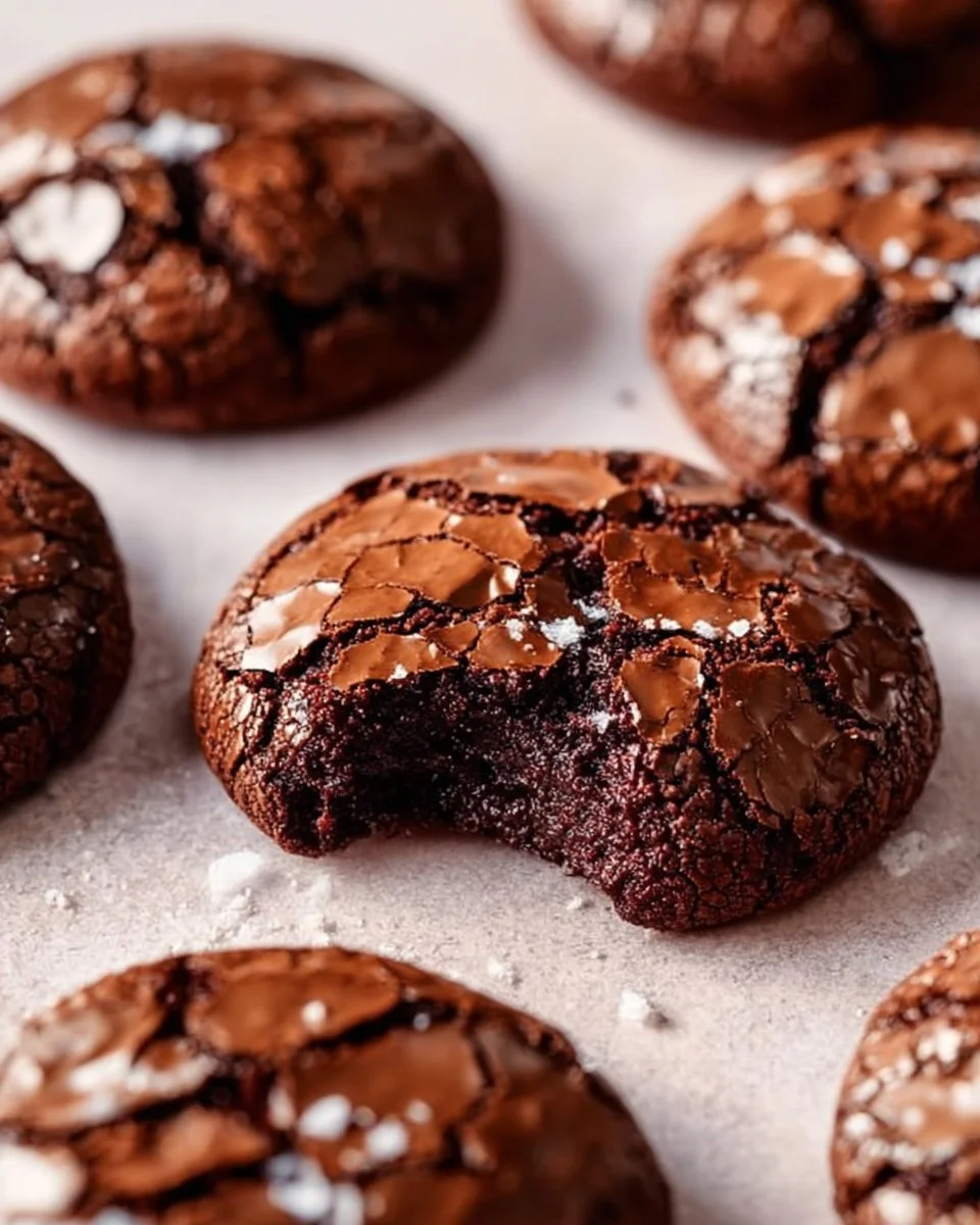 Delicious gourmet brownie cookies stacked on a plate