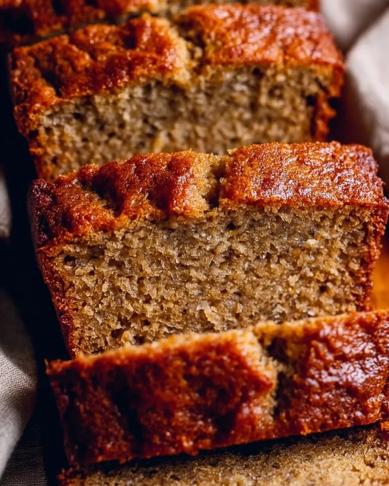Deliciously moist banana bread freshly baked and sliced