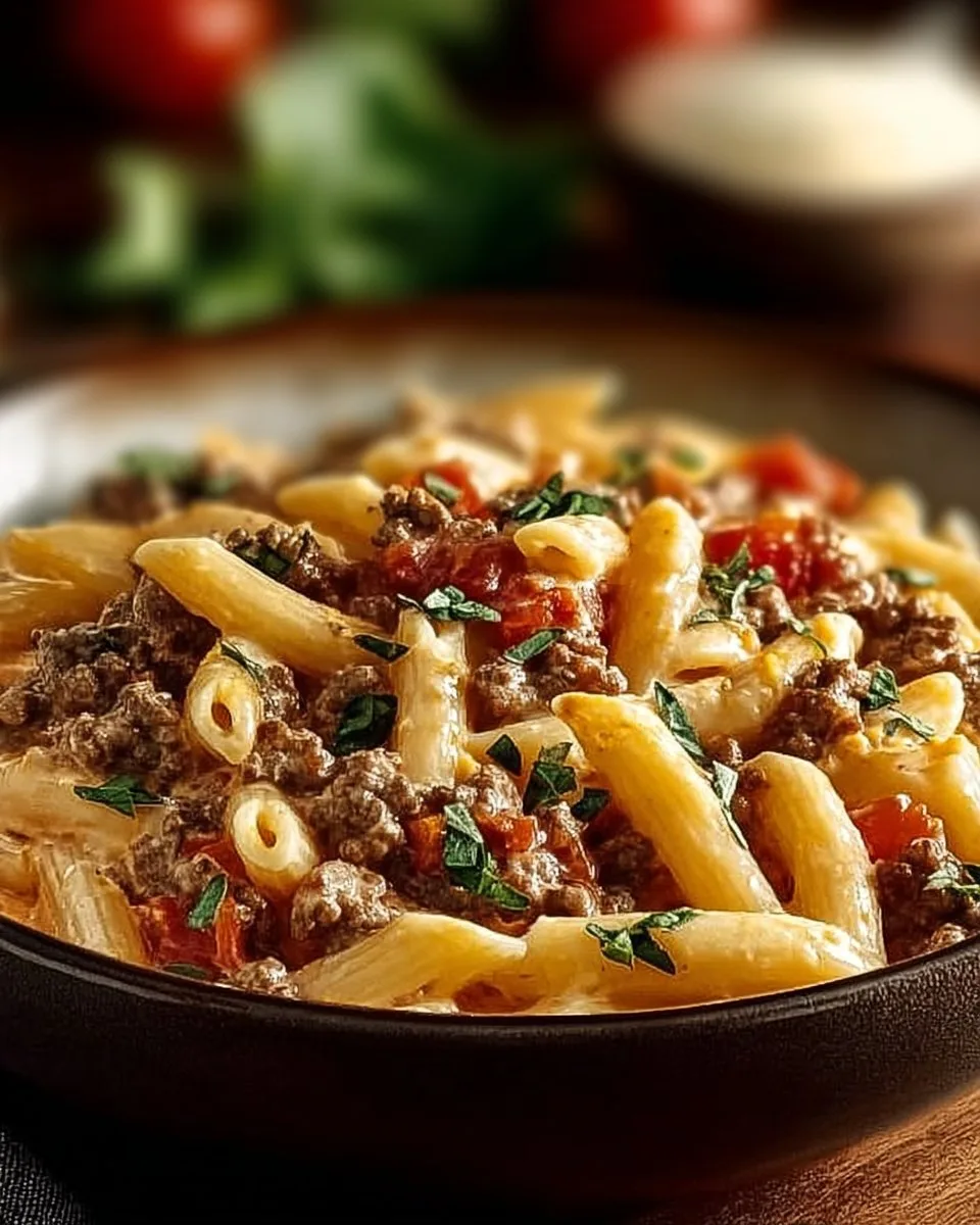 Creamy Rotel Pasta with Ground Beef for Cozy Weeknight Dinners