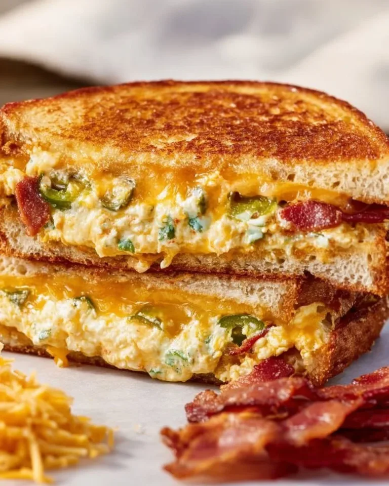 Delicious roasted jalapeno popper grilled cheese sandwich on a plate
