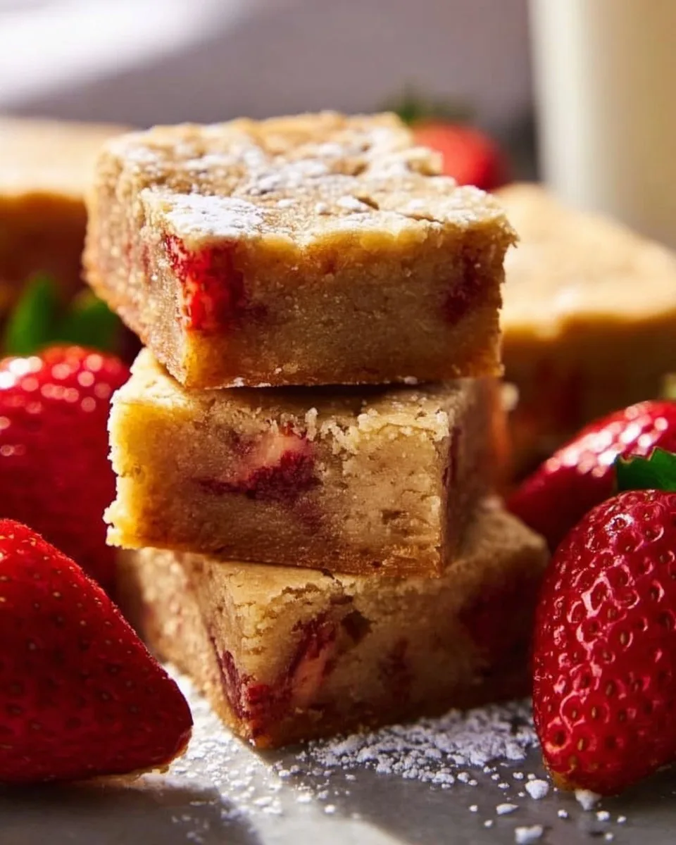 Strawberry Blondies {one bowl}