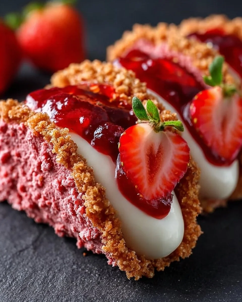 Delicious strawberry cookie boats filled with fresh strawberries and icing