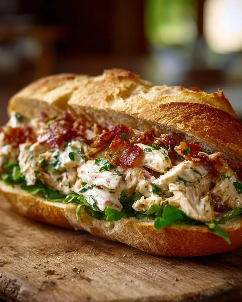 Chopped Chicken Bacon Ranch Sandwich