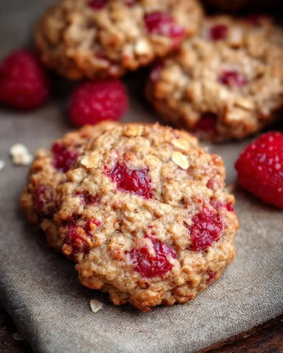 Healthy Raspberry Oatmeal Cookies raspberry oatmeal cookies Healthy Raspberry Oatmeal Cookies