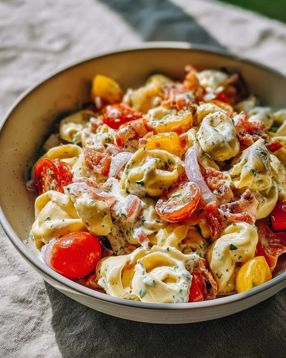Best Grinder Tortellini Salad with fresh ingredients and vibrant colors