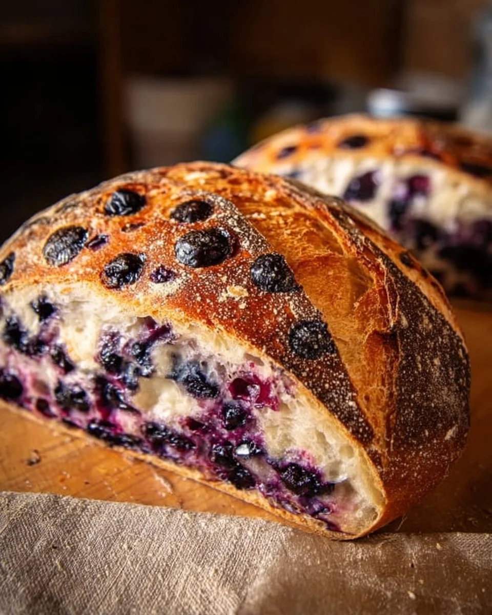 Blueberry Lemon Cream Cheese Sourdough Bread