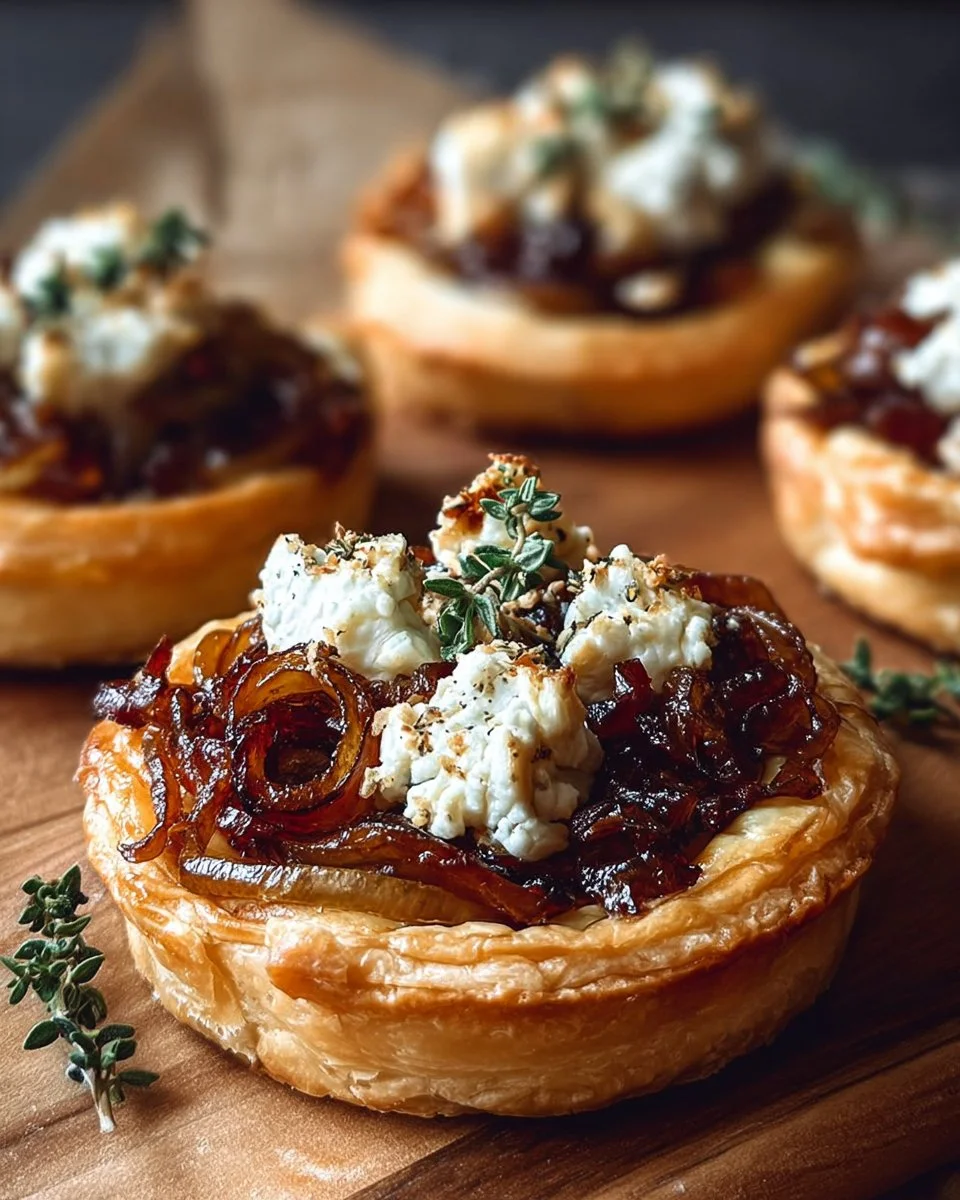 Caramelized Onion and Goat Cheese Tarts