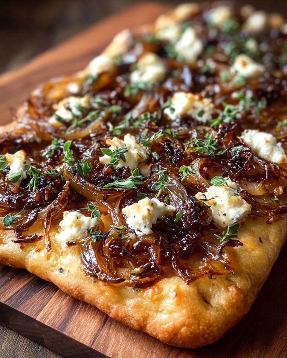 Caramelized Onion Goat Cheese Flatbread