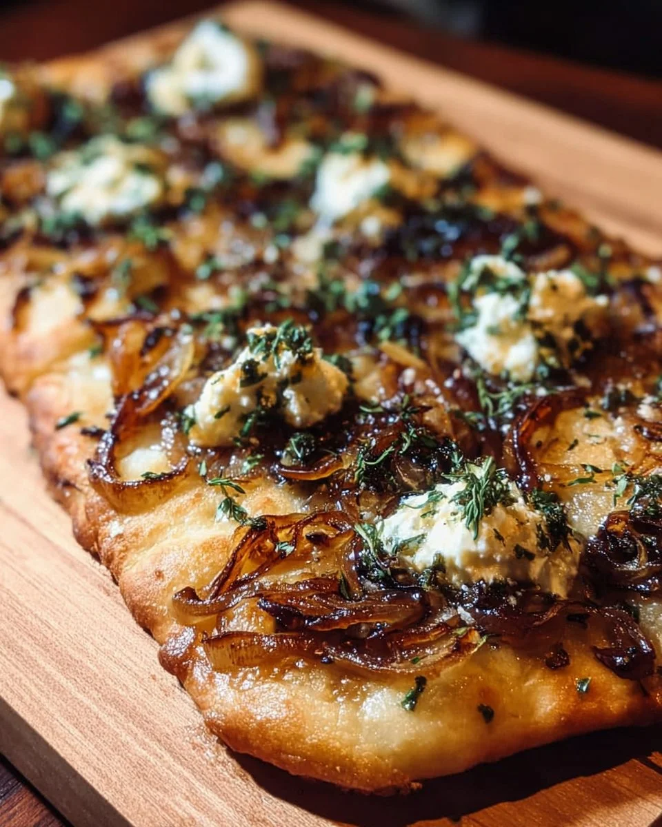 Caramelized Onion Goat Cheese Flatbread