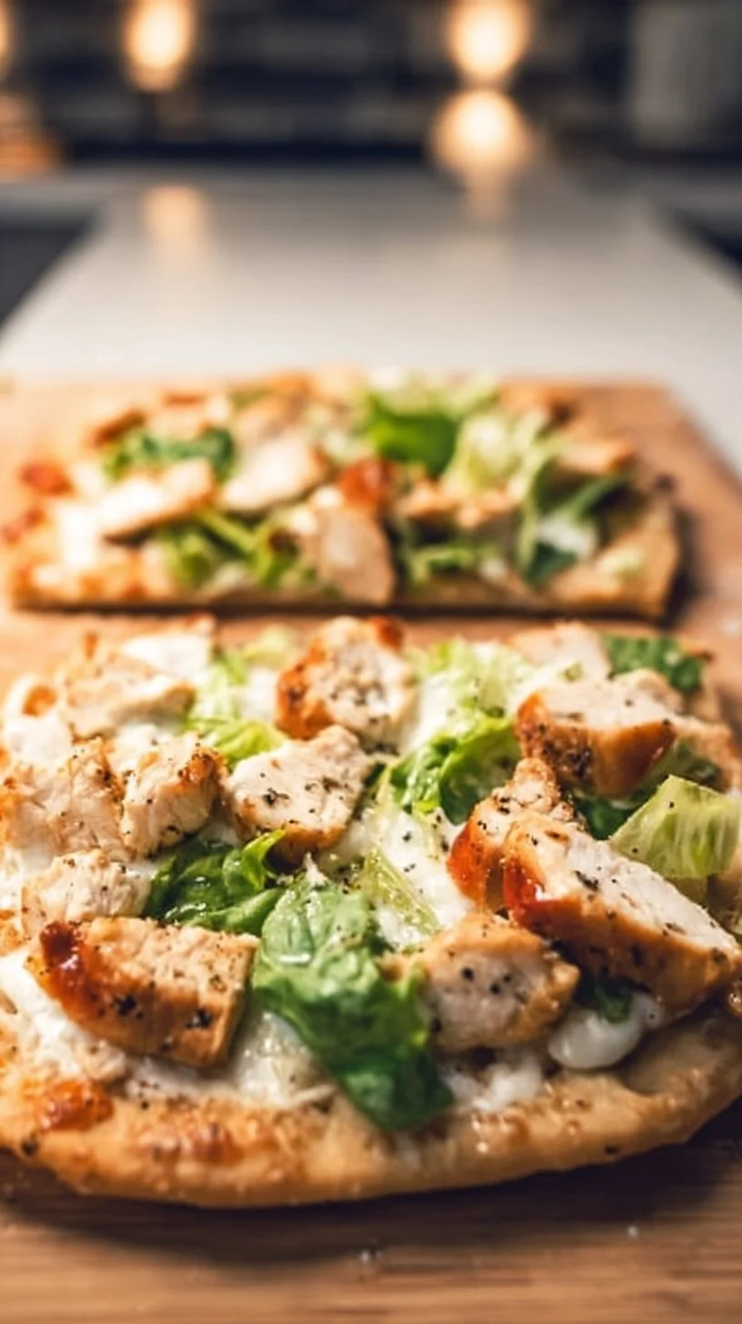 Chicken Caesar Flatbread