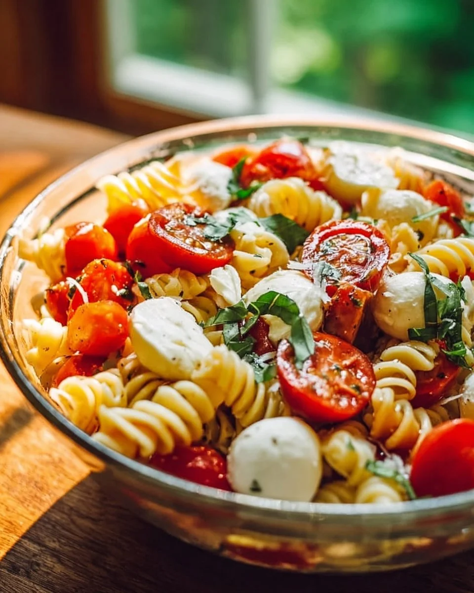 Colorful Caprese Pasta Salad