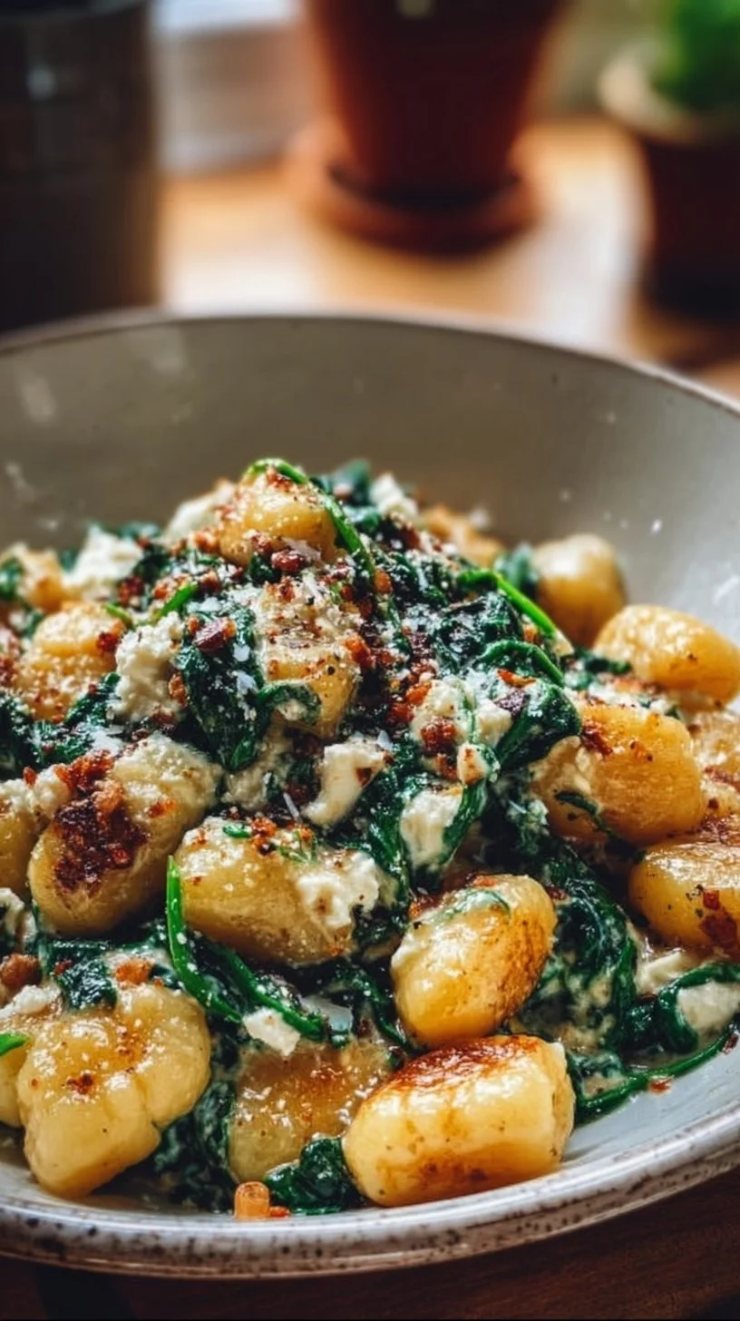 Creamy Gnocchi with Spinach and Feta creamy gnocchi Creamy Gnocchi with Spinach and Feta