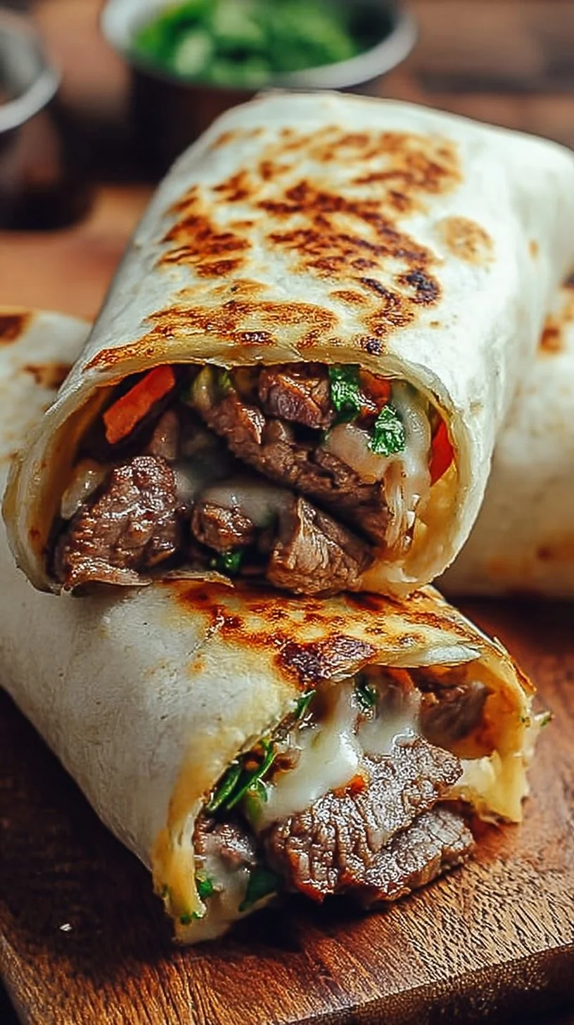 Crispy Philly Cheesesteak Grilled Wraps Recipe