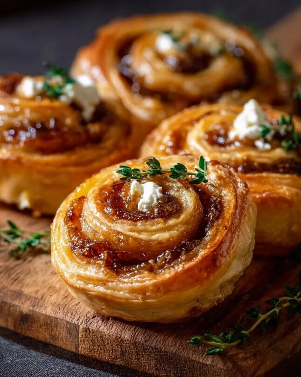Delicious Fig and Goat Cheese Pinwheels featuring creamy goat cheese and sweet figs.