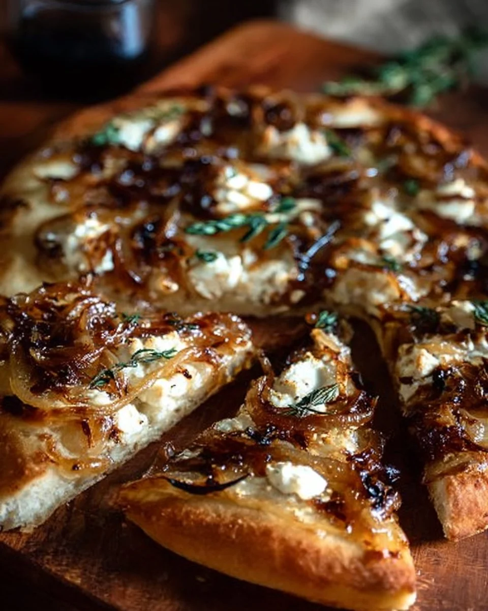 Goat Cheese and Caramelized Onion Pizza