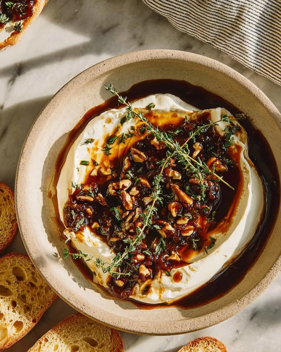 Goat Cheese Dip with Fig Jam and Pecans