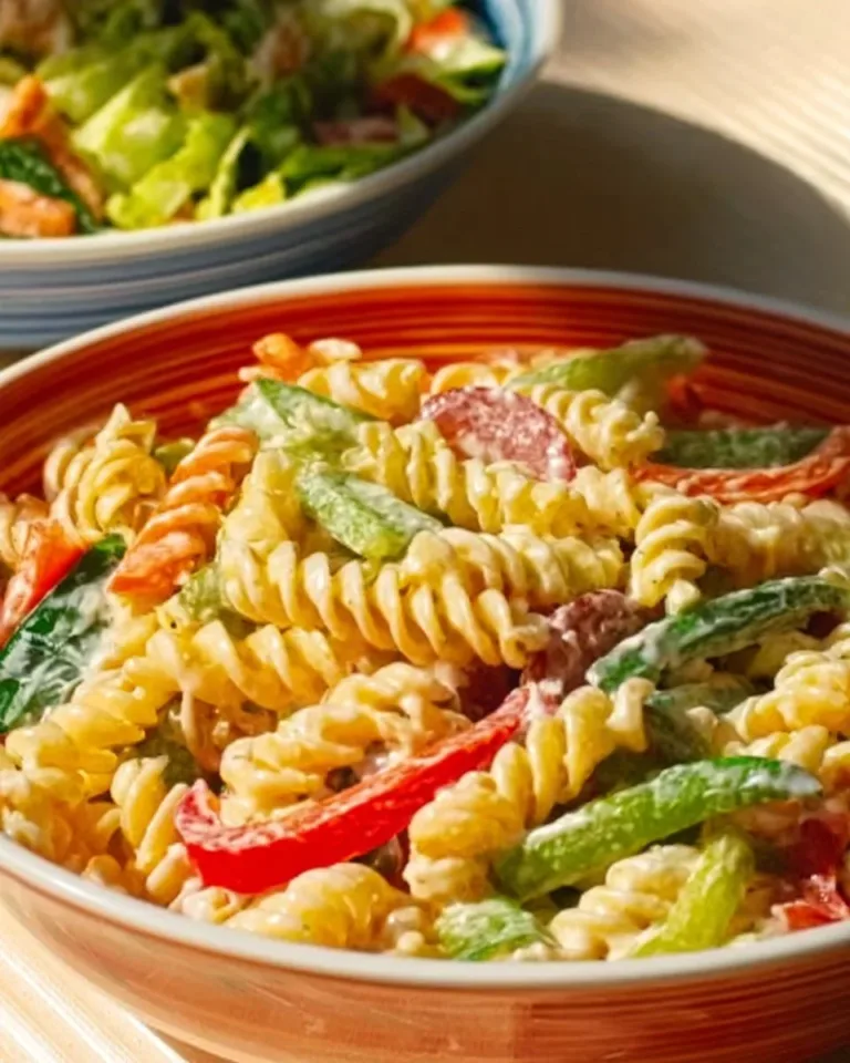 Colorful grinder salad with fresh vegetables and herbs in a bowl