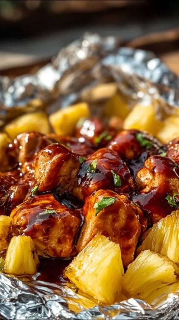 Hawaiian BBQ Chicken and Pineapple Foil Packets hawaiian bbq chicken and pineapple foil packets 2026 01 28 124035 574x1024 1