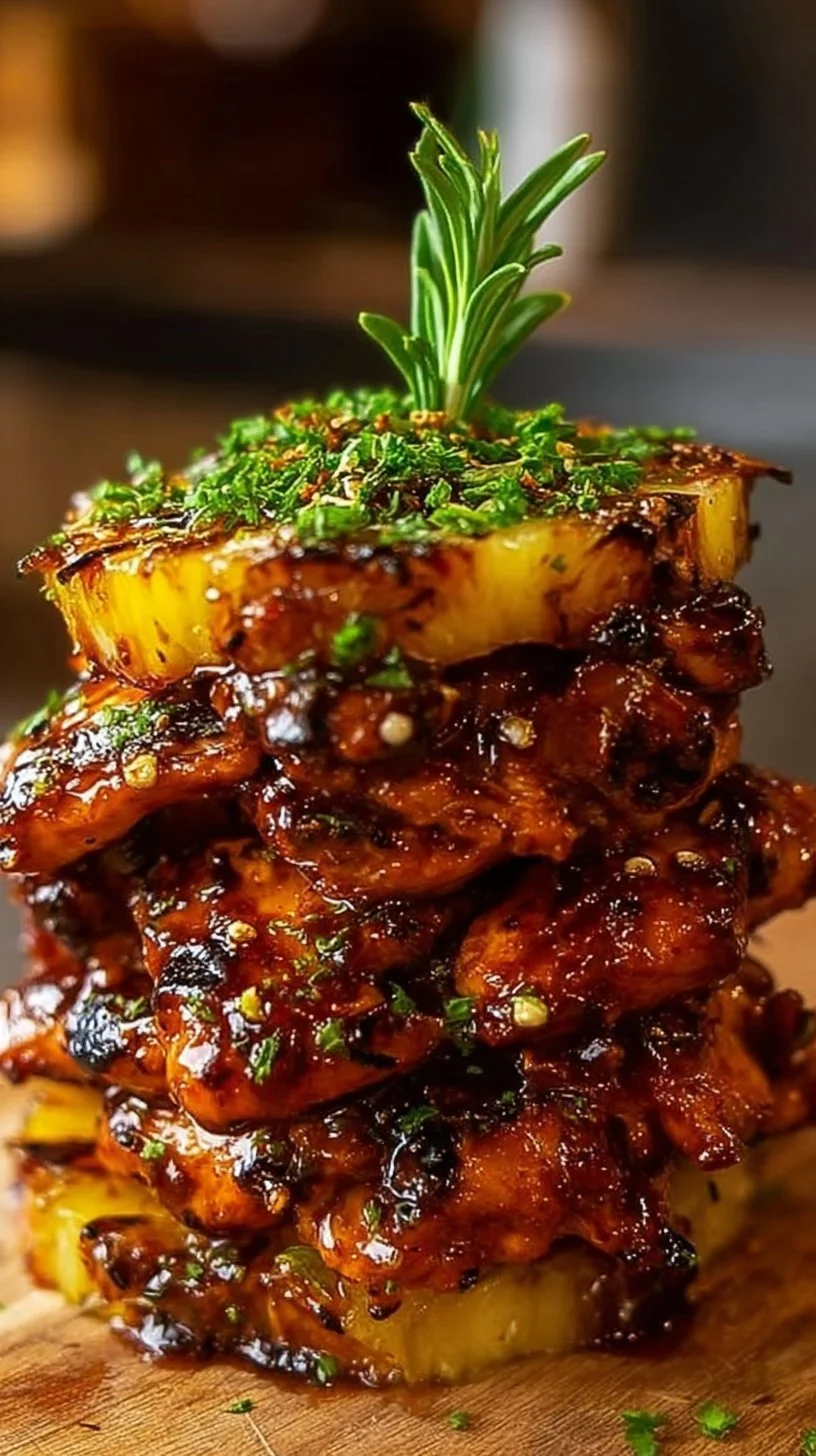 Hawaiian Turned Chicken Stack Hawaiian Chicken Hawaiian Turned Chicken Stack