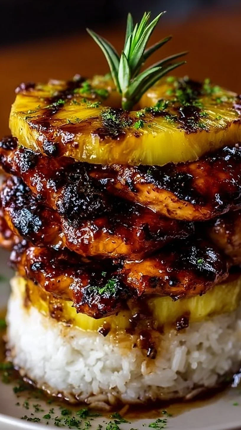 Hawaiian Turned Chicken Stack