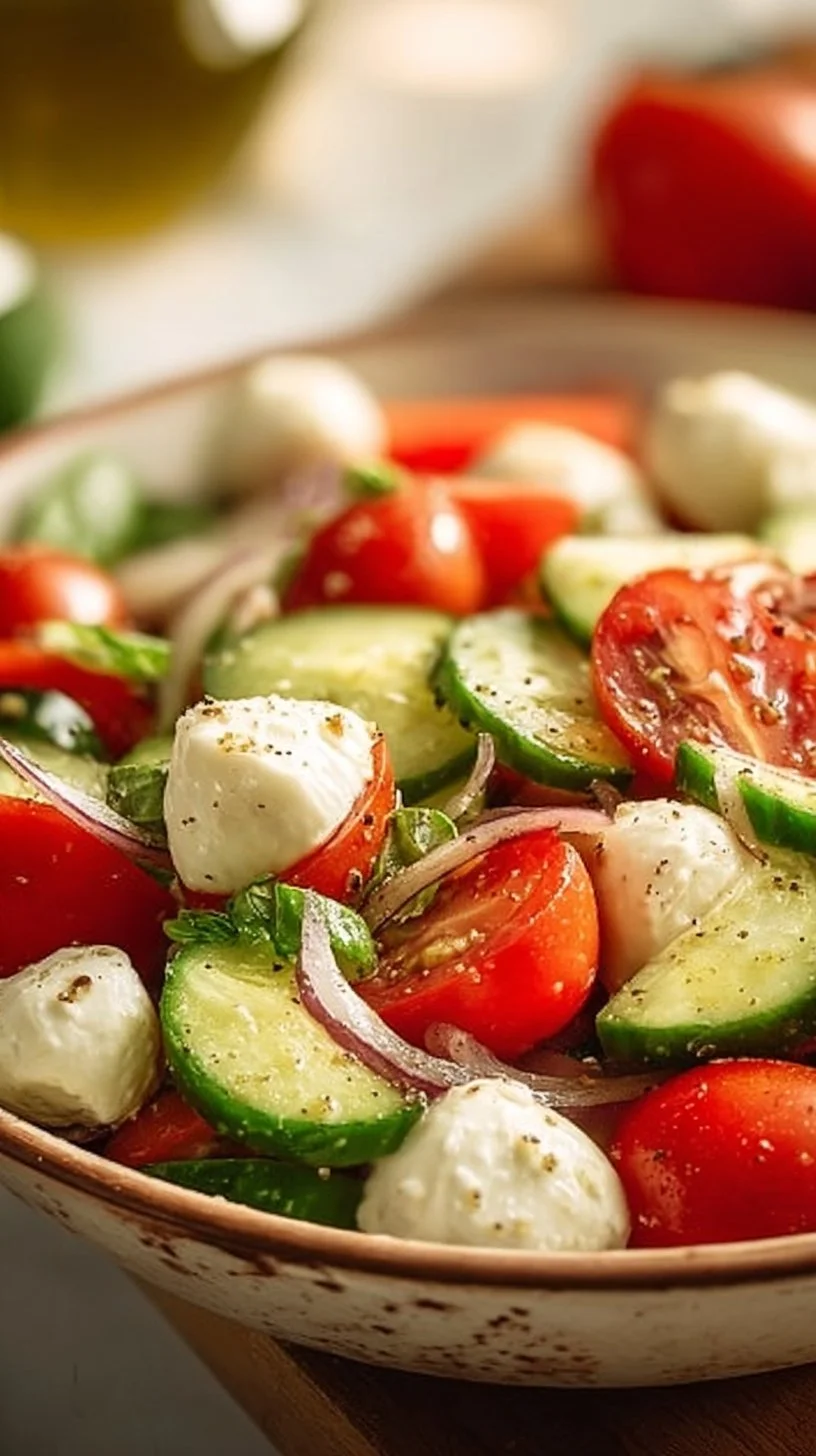 Juicy Cucumber Caprese Salad Cucumber Caprese Salad Juicy Cucumber Caprese Salad